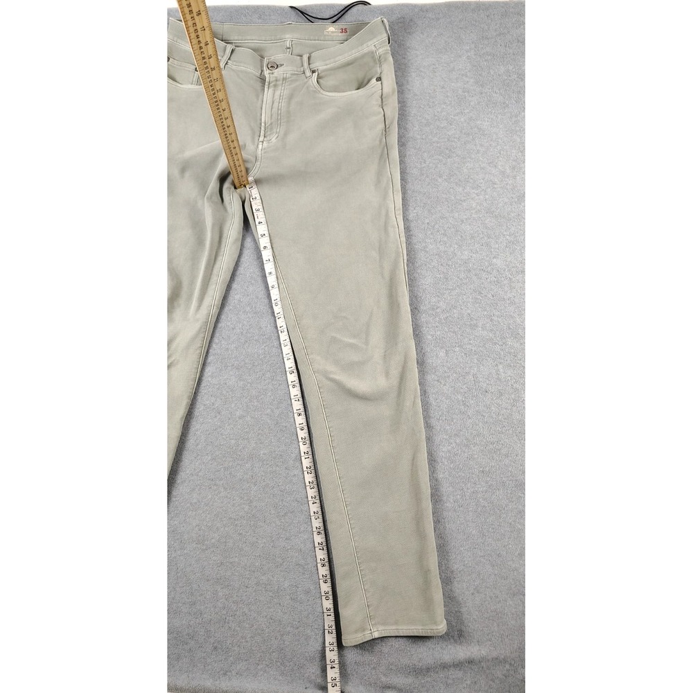 Faherty Stretch Terry 5 Pocket Pants Men's Size 35x33 MBC0020-FOL Faded Olive - Picture 13 of 16